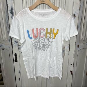 Lucky Brand Lucky Lucky White Tee T-shirt NWT